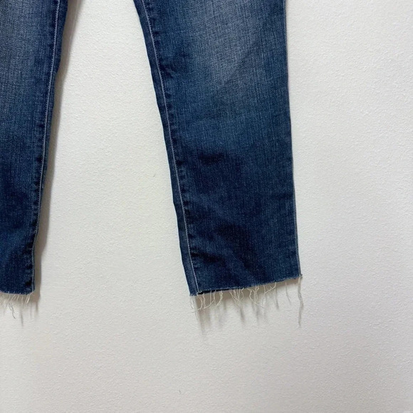 NWOT L’AGENCE Sada Jeans - High-Rise Cropped Stretch Distressed Denim Jeans - Picture 6 of 10